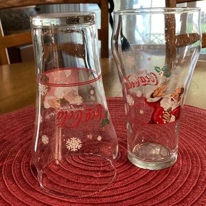 Coca Cola 1997 Holiday glasses